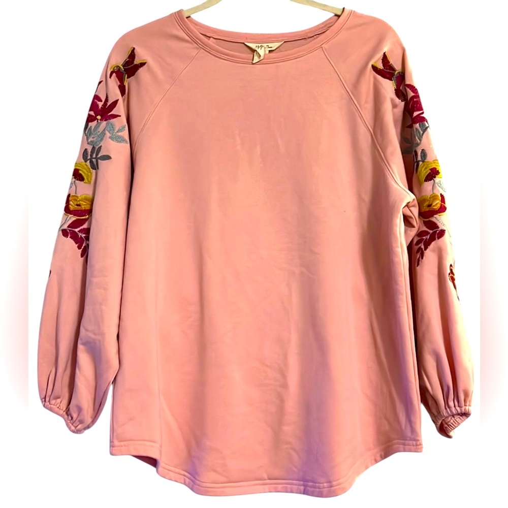 MATILDA JANE Lets Go Together Blushing Pink Floral Detail Sweatshirt,Medium,GUC.
